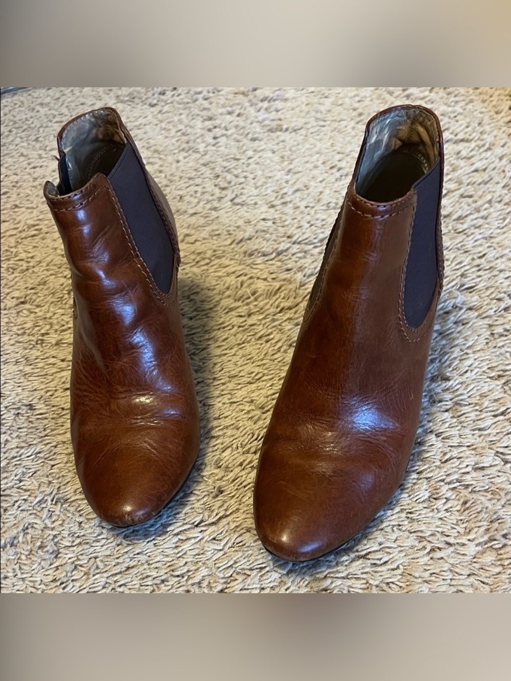 Frye Brown Leather Chelsea Ankle Boots | Size 9 | Classic Heeled Booties - Picture 2 of 16